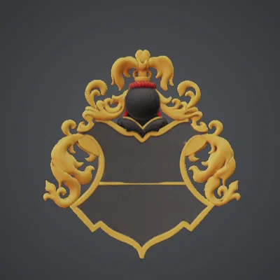 Huy Hiệu Gia Tộc Fantasy Heraldic – Biểu Tượng Trang Trí Treo Tường