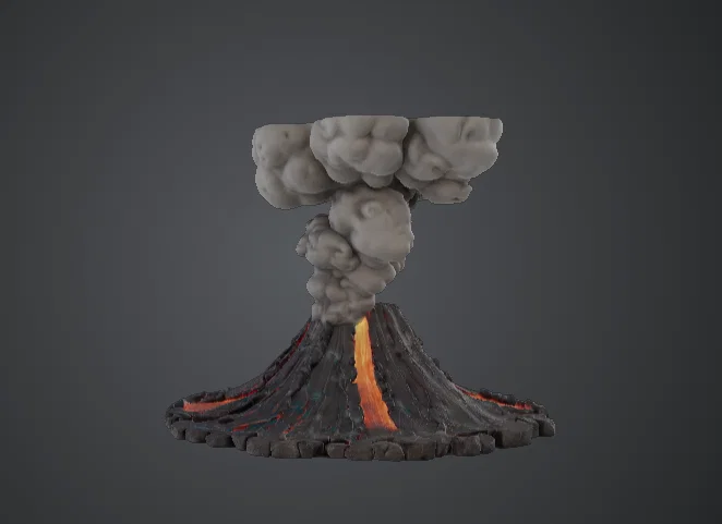 Địa hình Núi Lửa Phun Trào – Chiến Trường Dung Nham Fantasy - Image 2