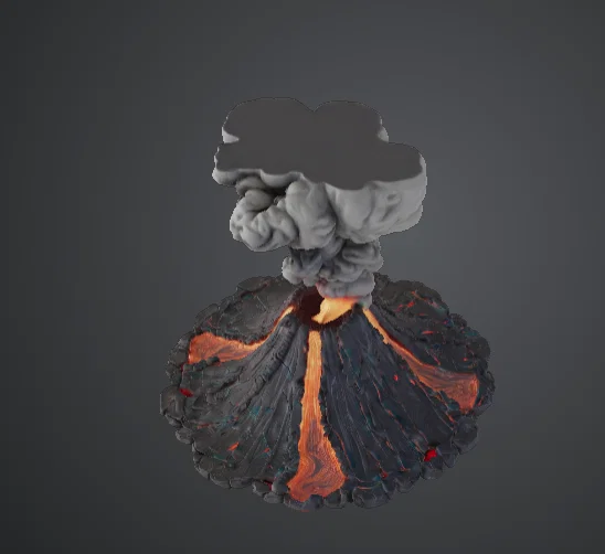 Địa hình Núi Lửa Phun Trào – Chiến Trường Dung Nham Fantasy - Image 3