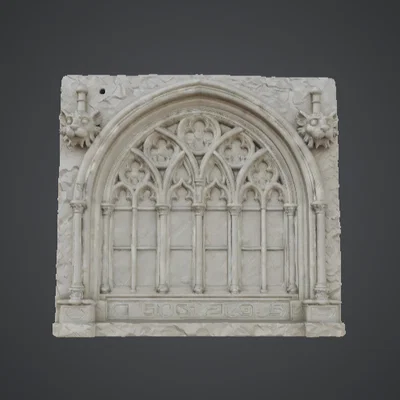 Tấm Tường Nhà Thờ Gothic – Mặt Tiền Terrain Cửa Sổ Vòm Chạm Khắc