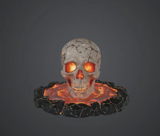 Cổng Sọ Dung Nham – Vòng Nghi Lễ Tử Linh Rực Lửa (Fantasy) - Image 1