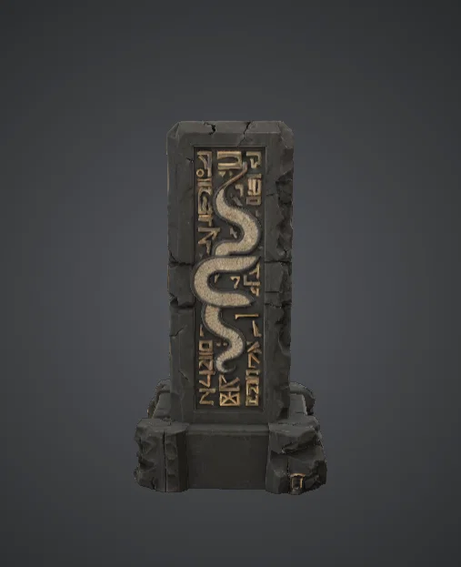 Cột Đá Rắn Cổ Xưa – Monolith Đá Rune Huyền Thuật - Image 1