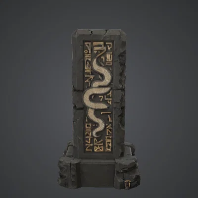 Cột Đá Rắn Cổ Xưa – Monolith Đá Rune Huyền Thuật