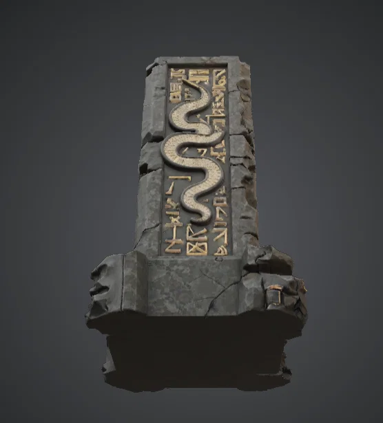 Cột Đá Rắn Cổ Xưa – Monolith Đá Rune Huyền Thuật - Image 3
