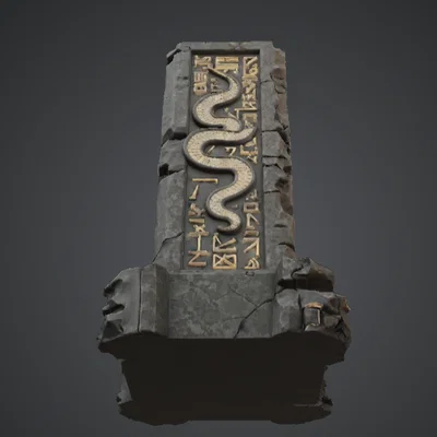 Cột Đá Rắn Cổ Xưa – Monolith Đá Rune Huyền Thuật