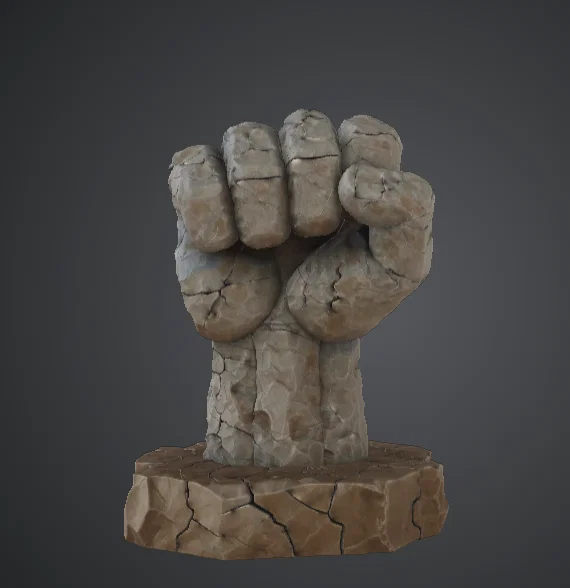 Tượng Đài Nắm Đấm Đá – Bàn Tay Titan Khổng Lồ Phong Cách Fantasy - Image 1