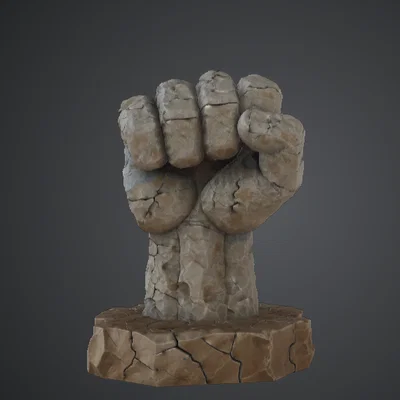 Tượng Đài Nắm Đấm Đá – Bàn Tay Titan Khổng Lồ Phong Cách Fantasy