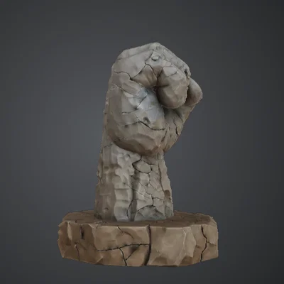 Tượng Đài Nắm Đấm Đá – Bàn Tay Titan Khổng Lồ Phong Cách Fantasy