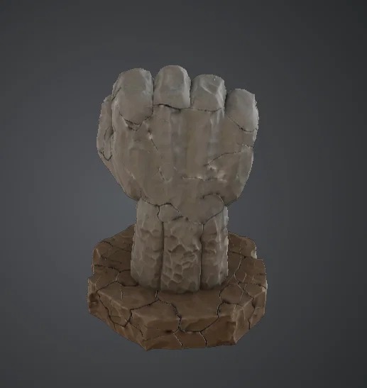 Tượng Đài Nắm Đấm Đá – Bàn Tay Titan Khổng Lồ Phong Cách Fantasy - Image 3