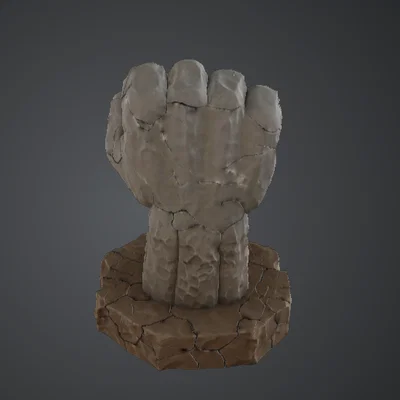 Tượng Đài Nắm Đấm Đá – Bàn Tay Titan Khổng Lồ Phong Cách Fantasy