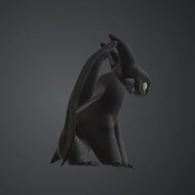 Mô hình Rồng Đêm Dễ Thương – Rồng Fantasy Cách Điệu