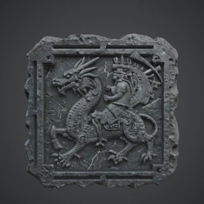 Gạch Đá Phù Điêu Rồng – Panel Tường Hộ Vệ Cổ Đại