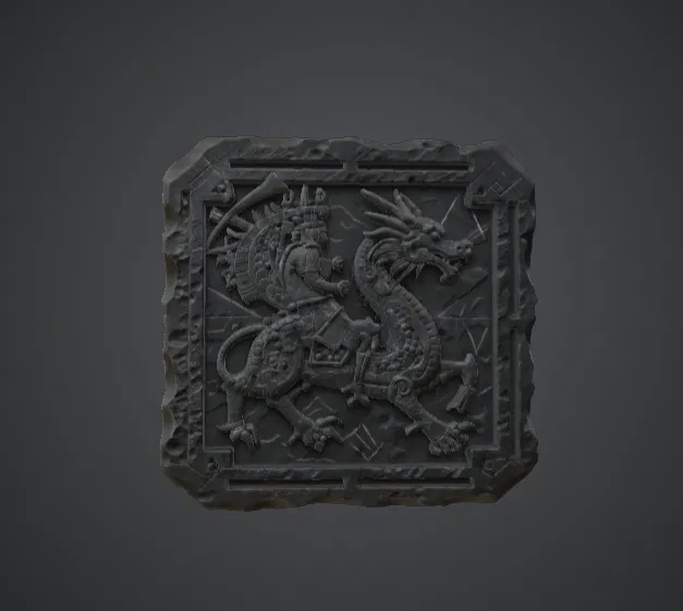 Gạch Đá Phù Điêu Rồng – Panel Tường Hộ Vệ Cổ Đại - Image 3