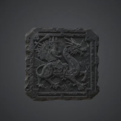 Gạch Đá Phù Điêu Rồng – Panel Tường Hộ Vệ Cổ Đại