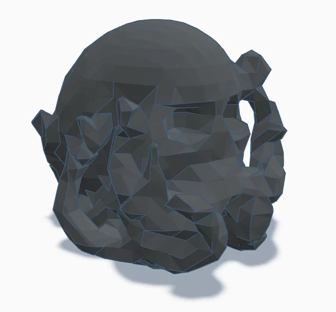 Hộp sọ Octo low poly - Image 1