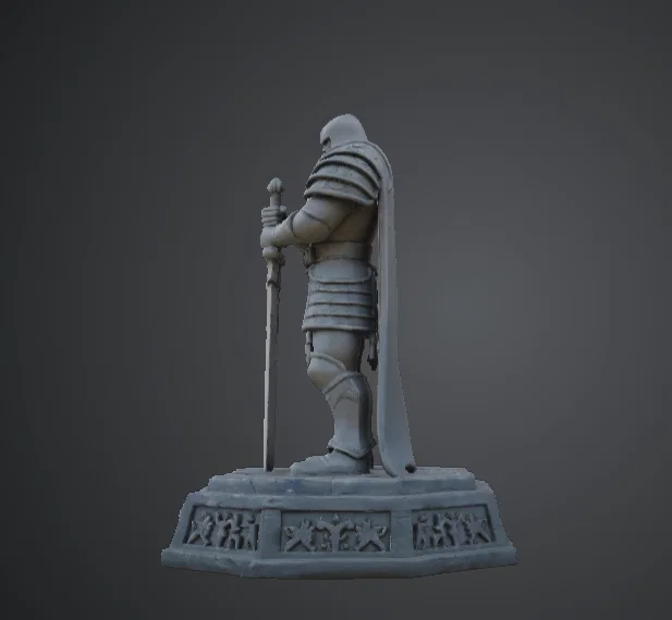 Tượng Vua Bọc Giáp – Quân Vương Chiến Binh Trung Cổ Fantasy - Image 2