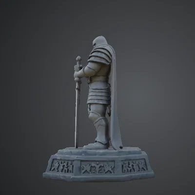 Tượng Vua Bọc Giáp – Quân Vương Chiến Binh Trung Cổ Fantasy