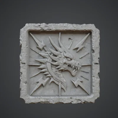 Phiến phù điêu Rồng & Tia Sét (Dragon Lightning Relief Tile)