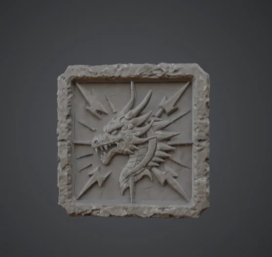 Phiến phù điêu Rồng & Tia Sét (Dragon Lightning Relief Tile) - Image 3