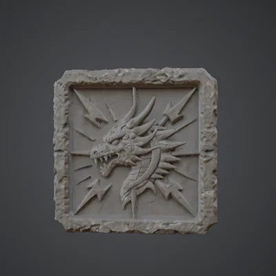 Phiến phù điêu Rồng & Tia Sét (Dragon Lightning Relief Tile)