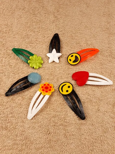 Kẹp tóc Snap (Snap hair clip) in 3D - Image 2