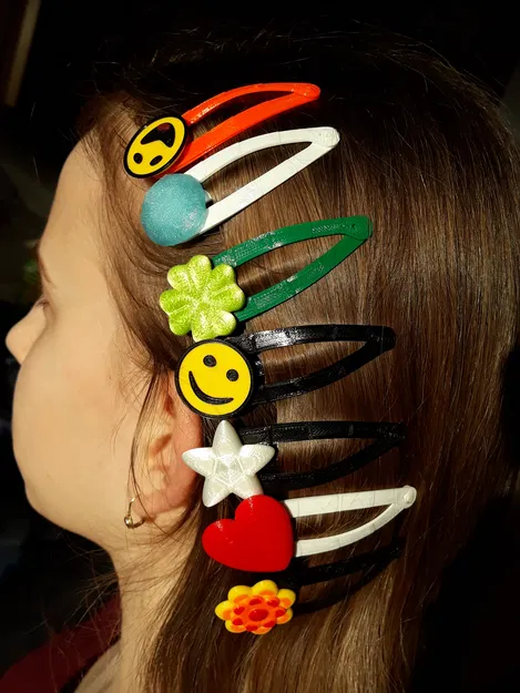 Kẹp tóc Snap (Snap hair clip) in 3D - Image 3