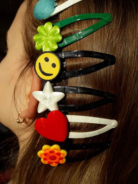 Kẹp tóc Snap (Snap hair clip) in 3D - Image 4