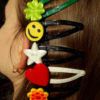 Kẹp tóc Snap (Snap hair clip) in 3D