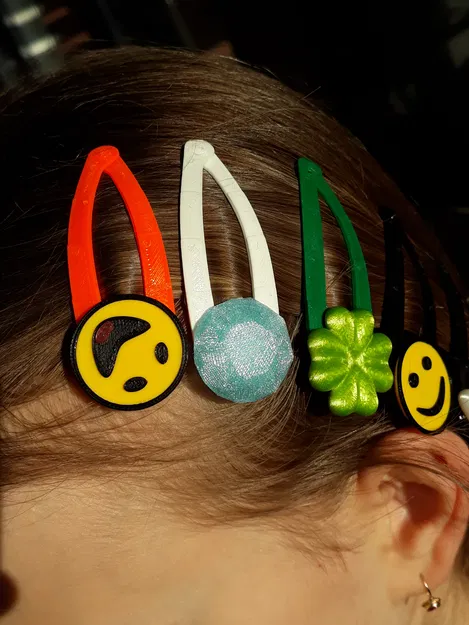 Kẹp tóc Snap (Snap hair clip) in 3D - Image 6