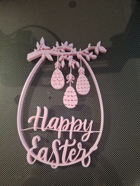 Happy Easter – Trứng Phục Sinh 2D treo trang trí (PLA Basic) - Image 1