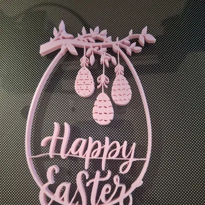 Happy Easter – Trứng Phục Sinh 2D treo trang trí (PLA Basic)