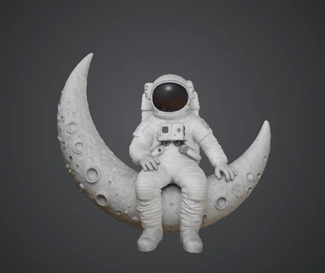 Phi hành gia ngồi trên trăng lưỡi liềm - Image 1