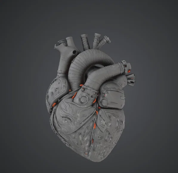 Trái Tim Giải Phẫu Cơ Khí – Steampunk Cybernetic - Image 1