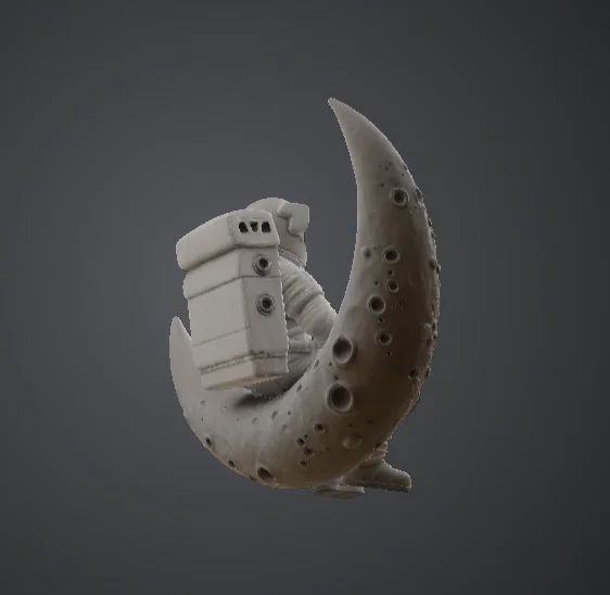 Phi hành gia ngồi trên trăng lưỡi liềm - Image 3