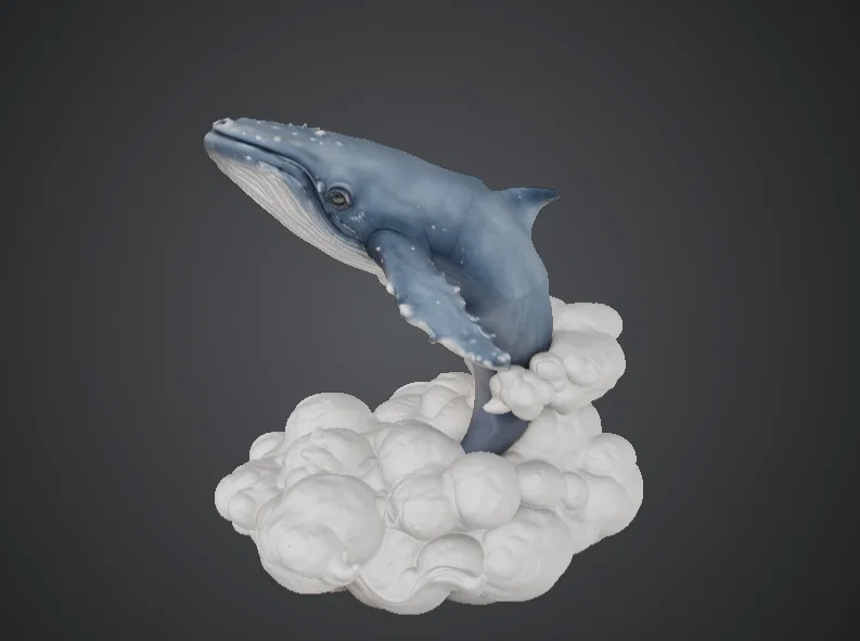 Tượng Cá Voi Nhảy Vọt (Breaching Whale) – Trưng Bày Động Vật Biển - Image 1