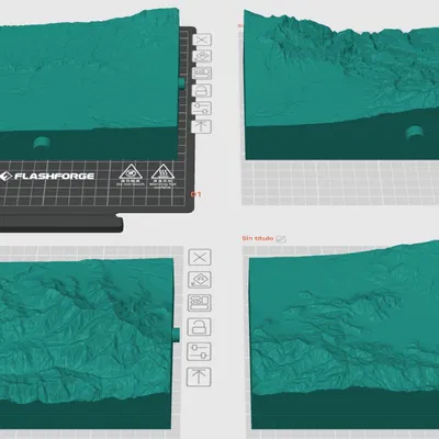 Gran Área Metropolitana (GAM) de Costa Rica – Mô hình địa hình 3D (4 mảnh)