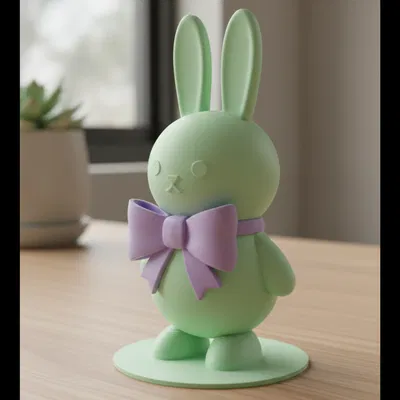 Tượng Thỏ Phục Sinh Đeo Nơ