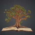 Cây Mọc Từ Quyển Sách Mở (Tree Growing from Open Book) - Thumbnail 1
