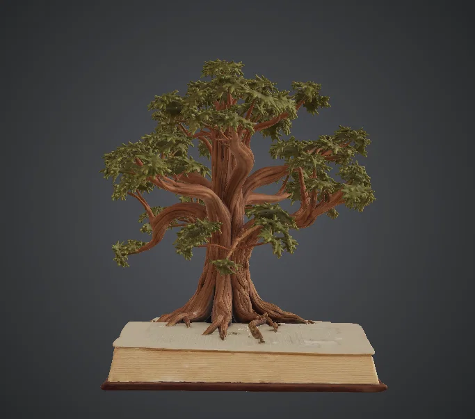 Cây Mọc Từ Quyển Sách Mở (Tree Growing from Open Book) - Image 2