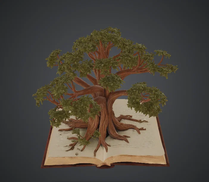 Cây Mọc Từ Quyển Sách Mở (Tree Growing from Open Book) - Image 3
