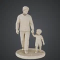 Tượng Cha và Con Cùng Bước Đi - Thumbnail 1