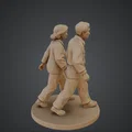Tượng Cặp Đôi Dắt Nhau Đi Bộ (Couple Walking Sculpture) - Thumbnail 3