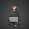 Cậu Thiếu Niên Cách Điệu Cùng Laptop - Thumbnail 1