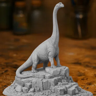 Diorama Brachiosaurus Trên Vách Đá – Trưng Bày Khủng Long Hùng Vĩ