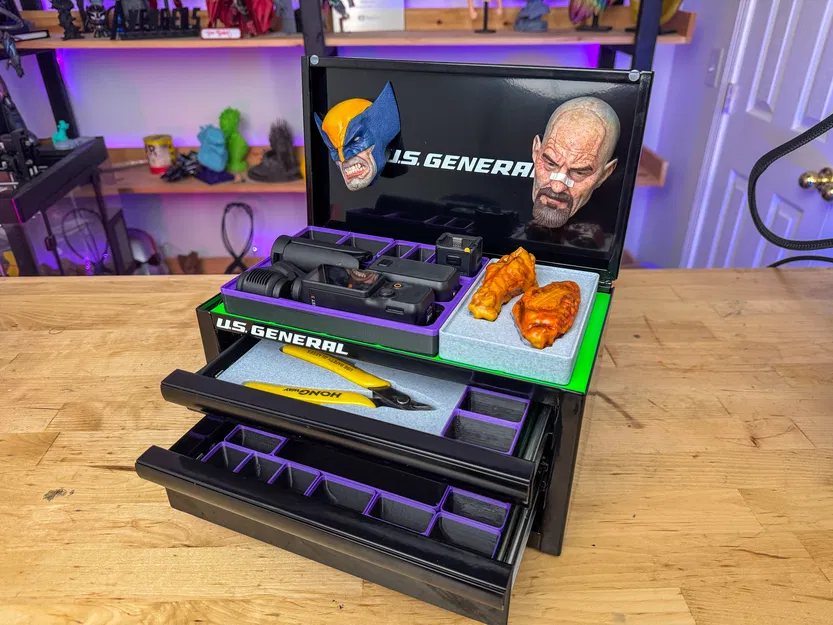 File Gridfinity cho Harbor Freight US General Mini Toolbox - Image 1