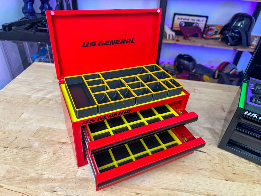 File Gridfinity cho Harbor Freight US General Mini Toolbox - Image 2