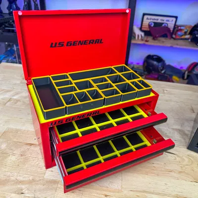 File Gridfinity cho Harbor Freight US General Mini Toolbox