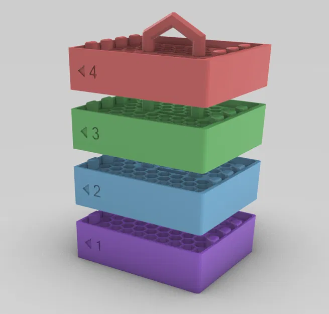 Khay Lưu Trữ 9mm Xếp Chồng Cho Sắp Xếp Ammo Can (Plano 1312) - Image 2