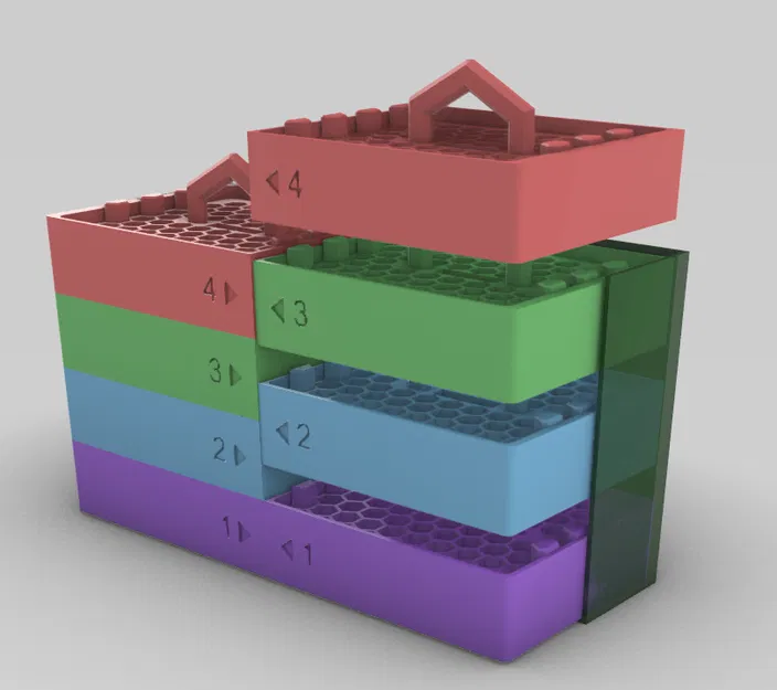 Khay Lưu Trữ 9mm Xếp Chồng Cho Sắp Xếp Ammo Can (Plano 1312) - Image 3