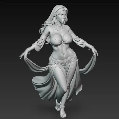 Cô gái Ả Rập gợi cảm ngực lớn đang múa bụng